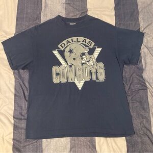 Vtg 90’s Dallas Cowboys T Shirt Sz XL Navy Blue Made in USA